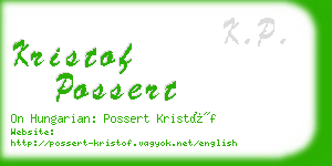 kristof possert business card